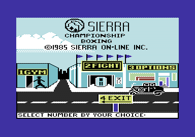 Sierra Championship Boxing screenshot 2 for Commodore 64
